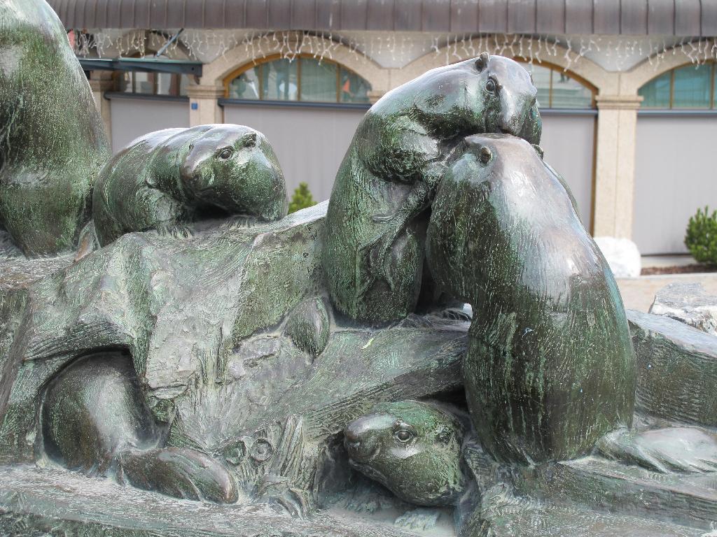 Marmot Fountain - A Sculpture of Switzerland's Mountain Inhabitants