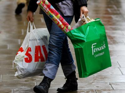 London's Cheapside Pedestrianised For Shopping Day - Christmas changes will see parts of London completely free of traffic.