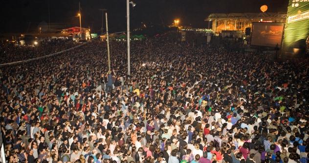 The Music Festival next to the Beach.